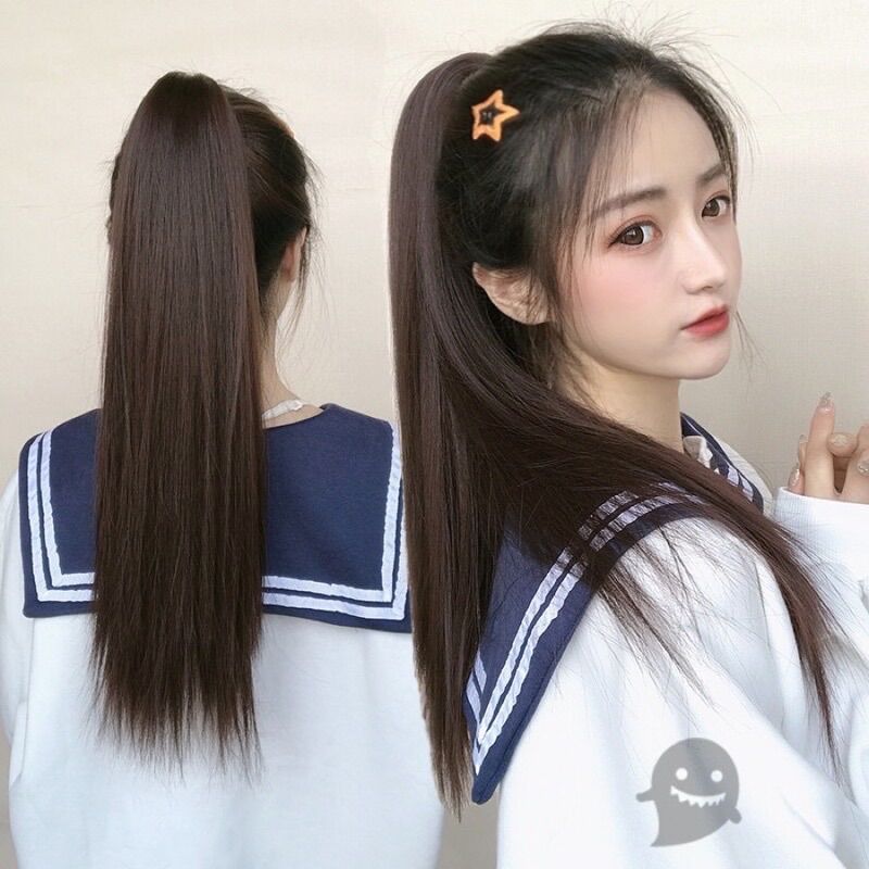 Tóc giả ngoặm thẳng dài 60cm ❇️