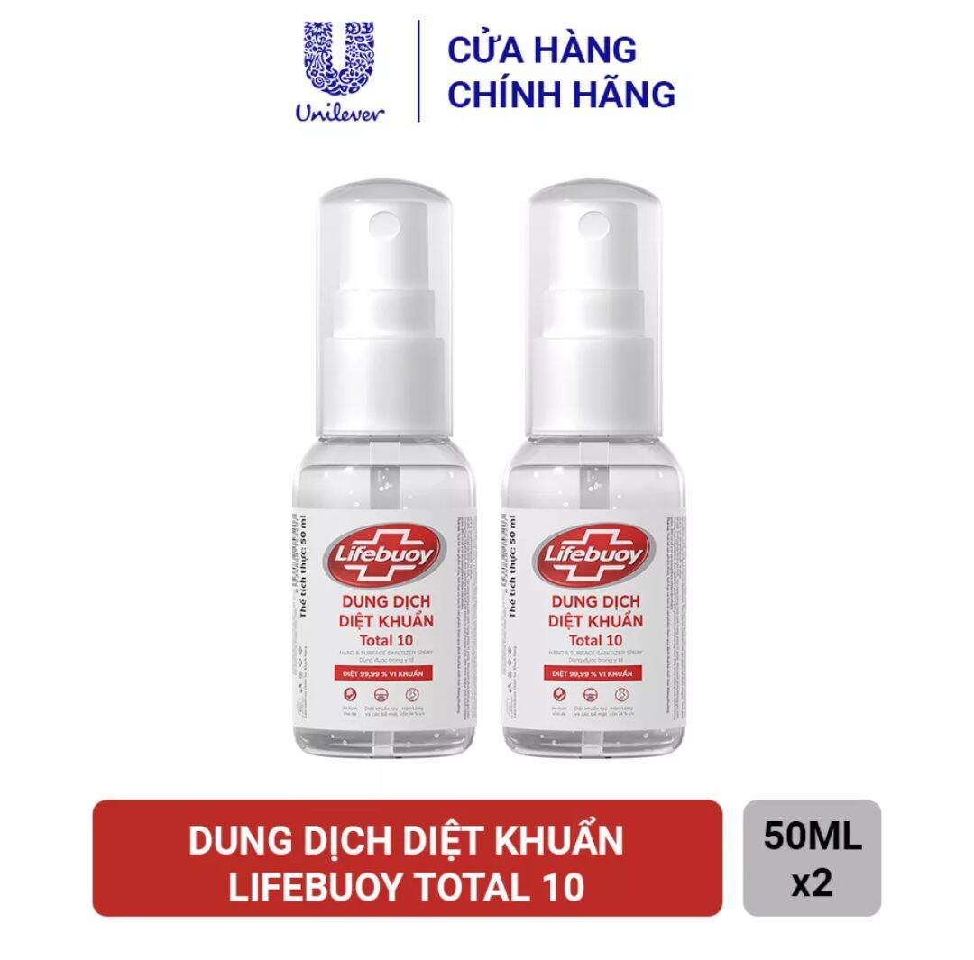 Combo 2 Chai Xịt Diệt Khuẩn Lifebuoy Bảo Vệ Toàn Diện 50Ml