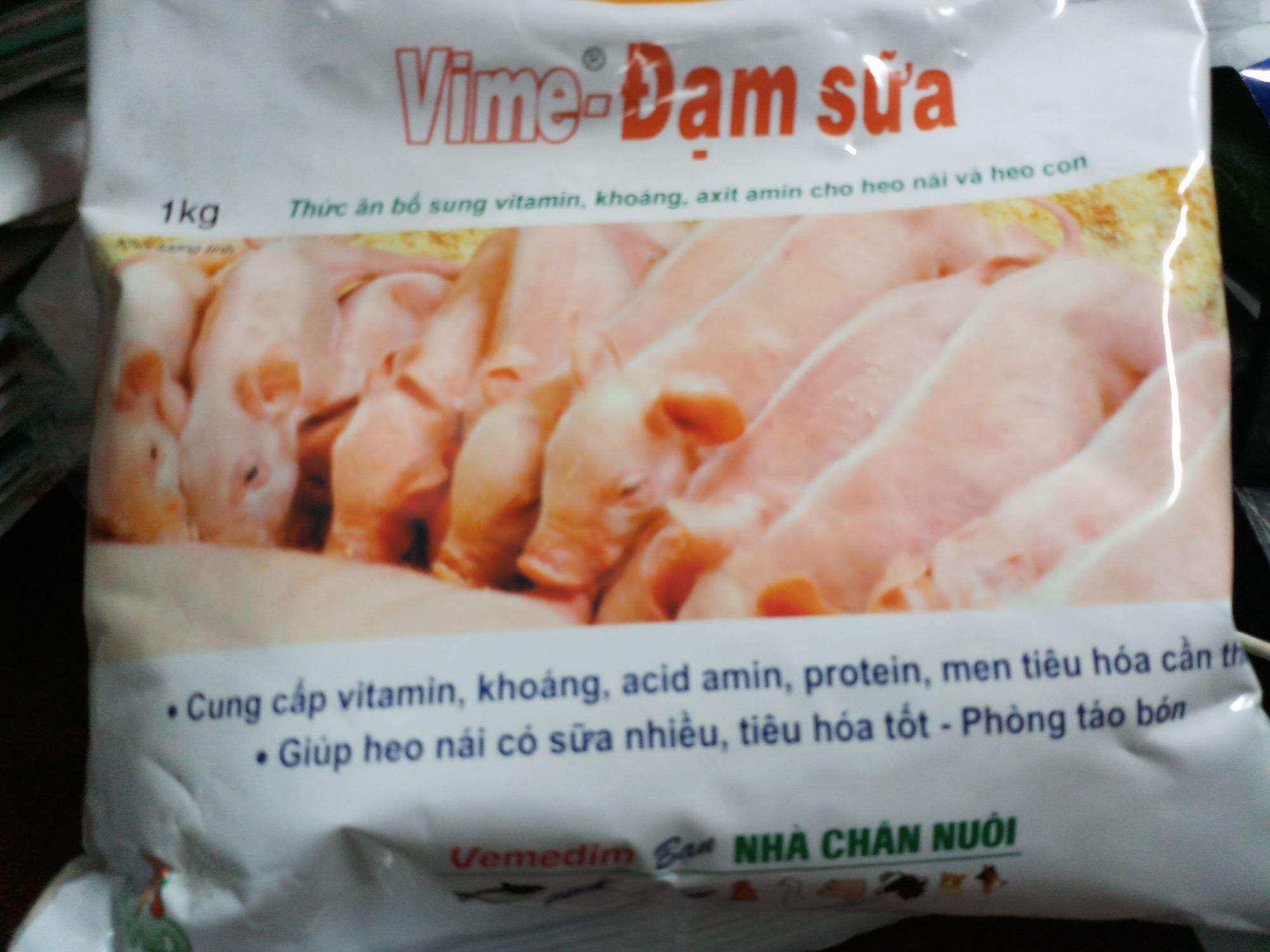 Vime đạm sữa 1kg sữa cho heo nái và heo con hsd 11/10/2023