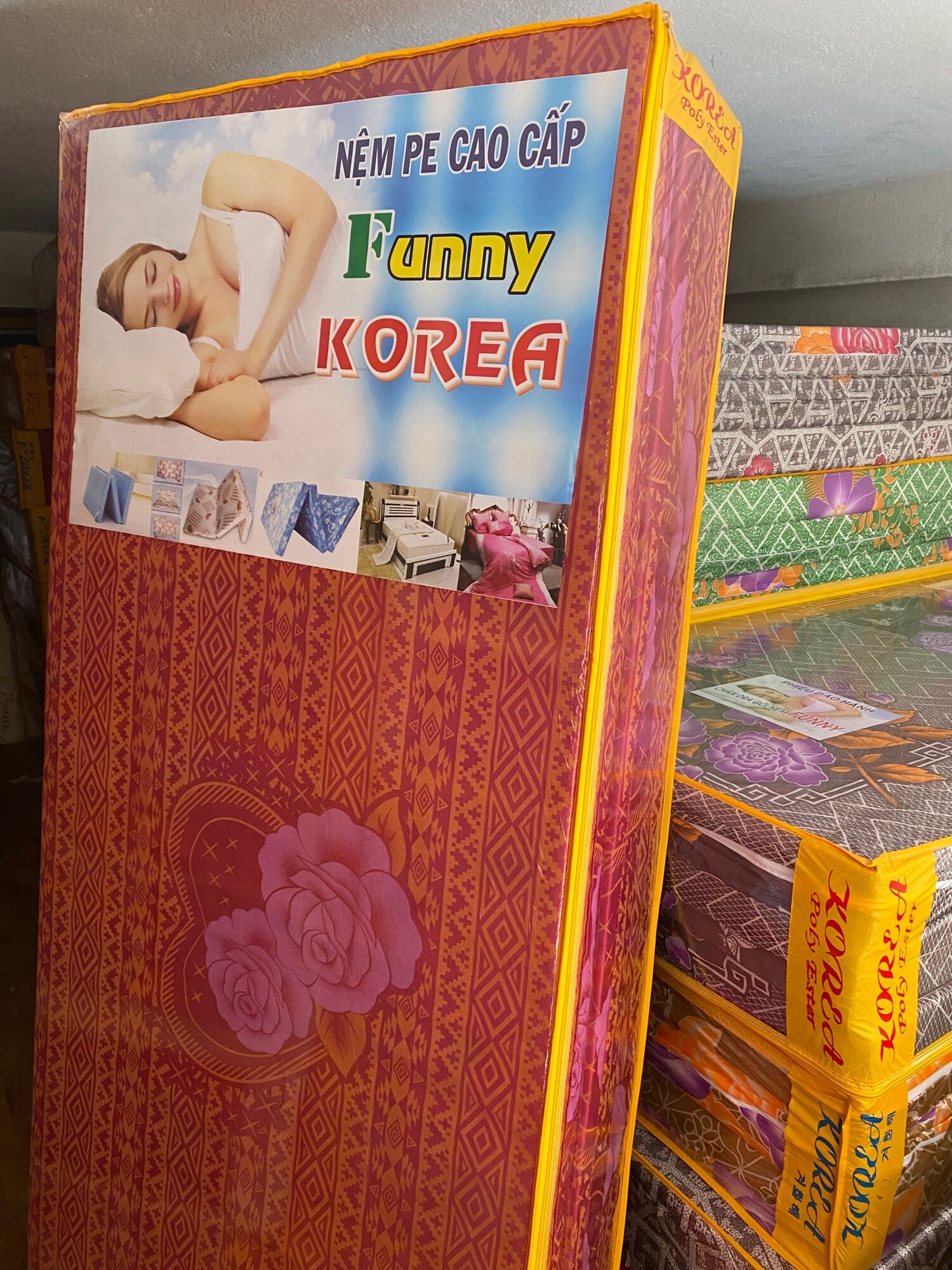 Nệm xếp gấp 3 tấm —-