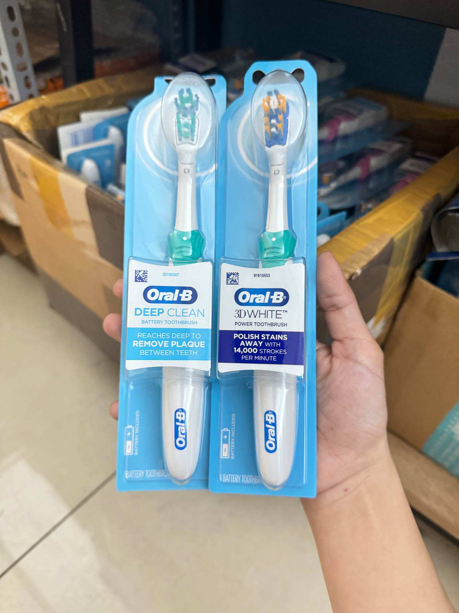 Bàn Chải Đánh Răng Oral B Pin hàng mỹ