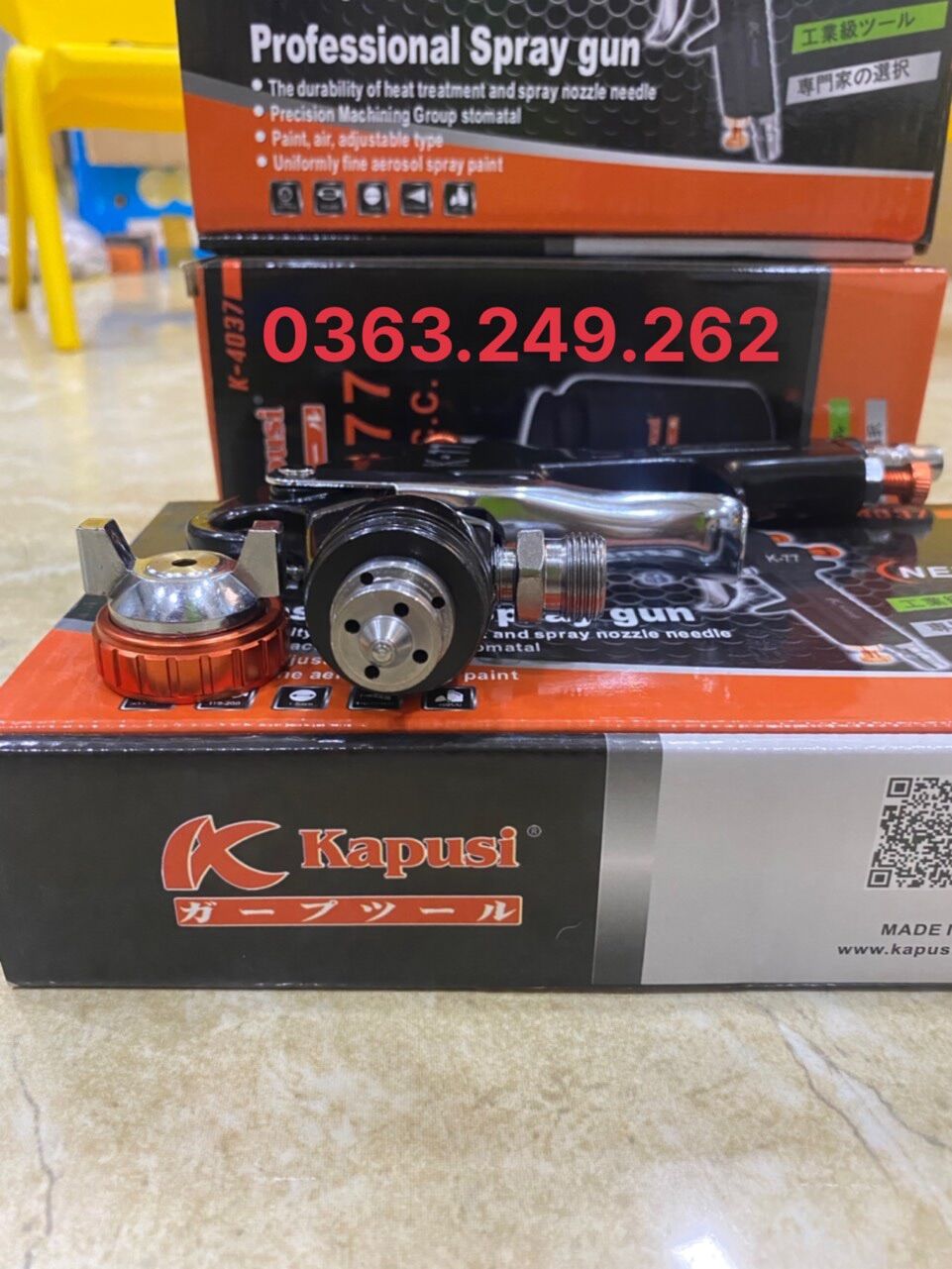 Súng phun sơn bình dưới 1000cc Kapusi