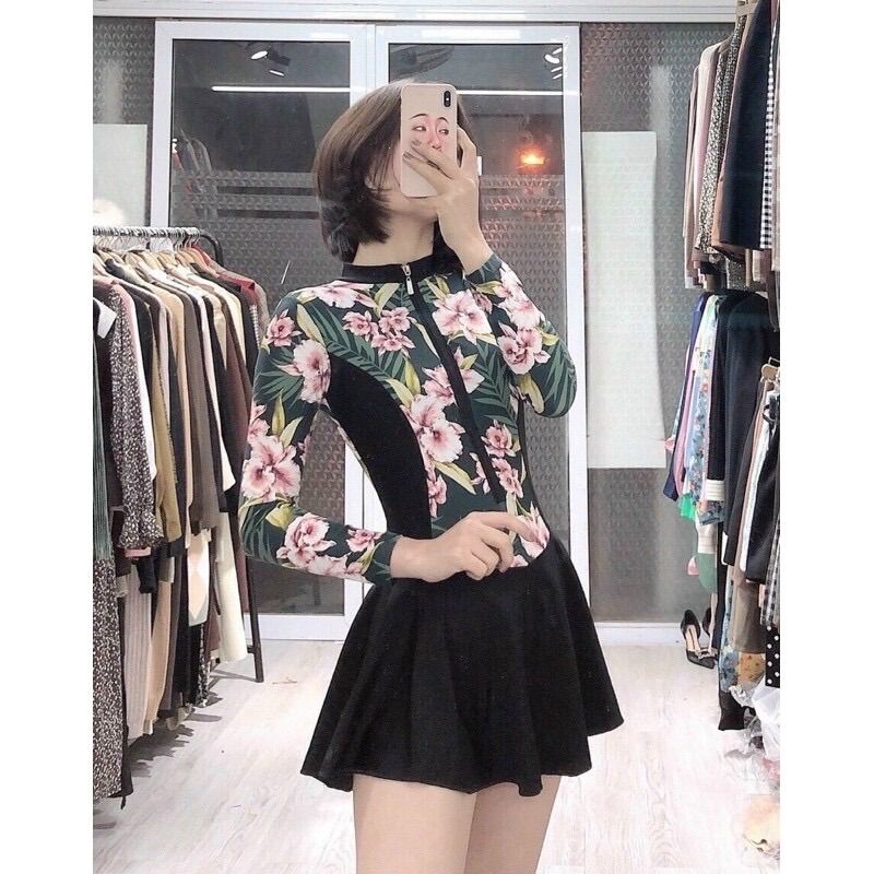 [HCM]Bikini đồ bơi liền mảnh tay dài kín đáo