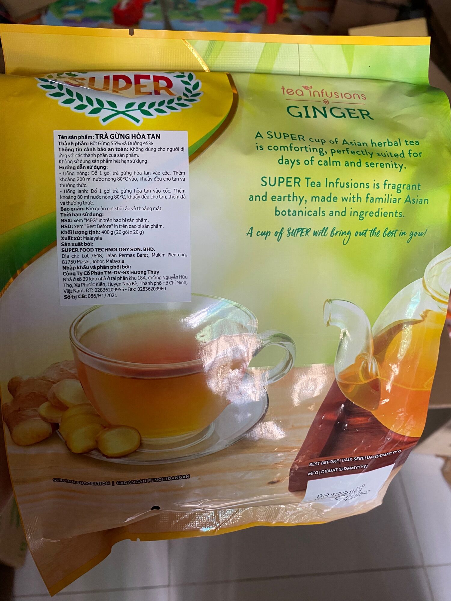 Trà gừng hoà tan Super 400g