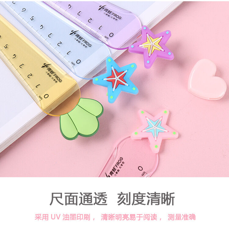 [Nhập RS0822 giảm 30k cho đơn 99k]Thước nhựa trong suốt dễ thương