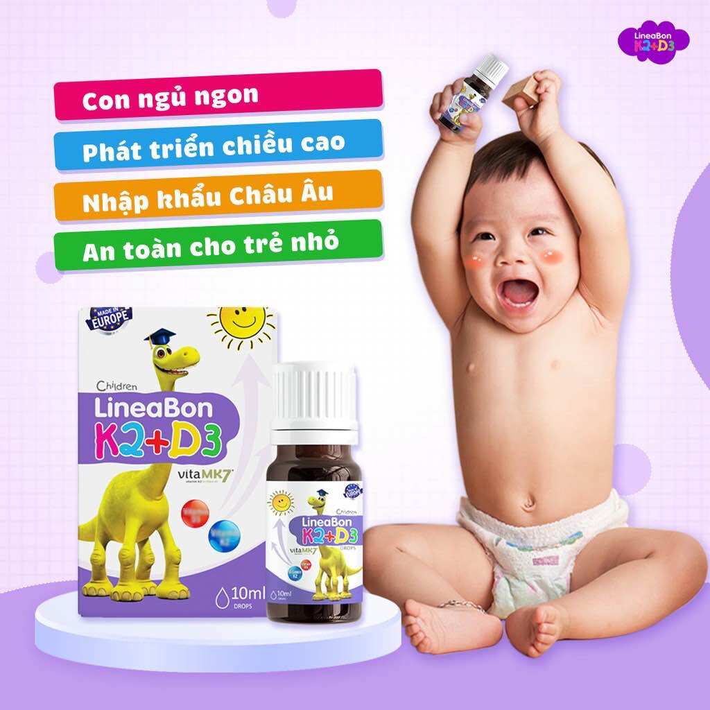 LineaBon D3 K2. -10ml tăng chiều cao cho trẻ