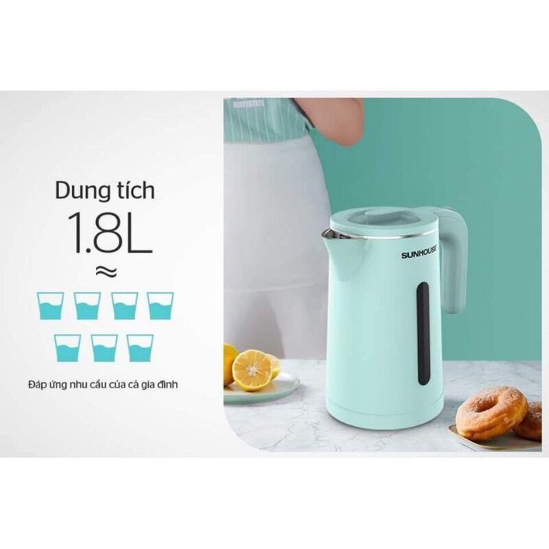 Ấm đun siêu tốc Sunhouse 1.8lit