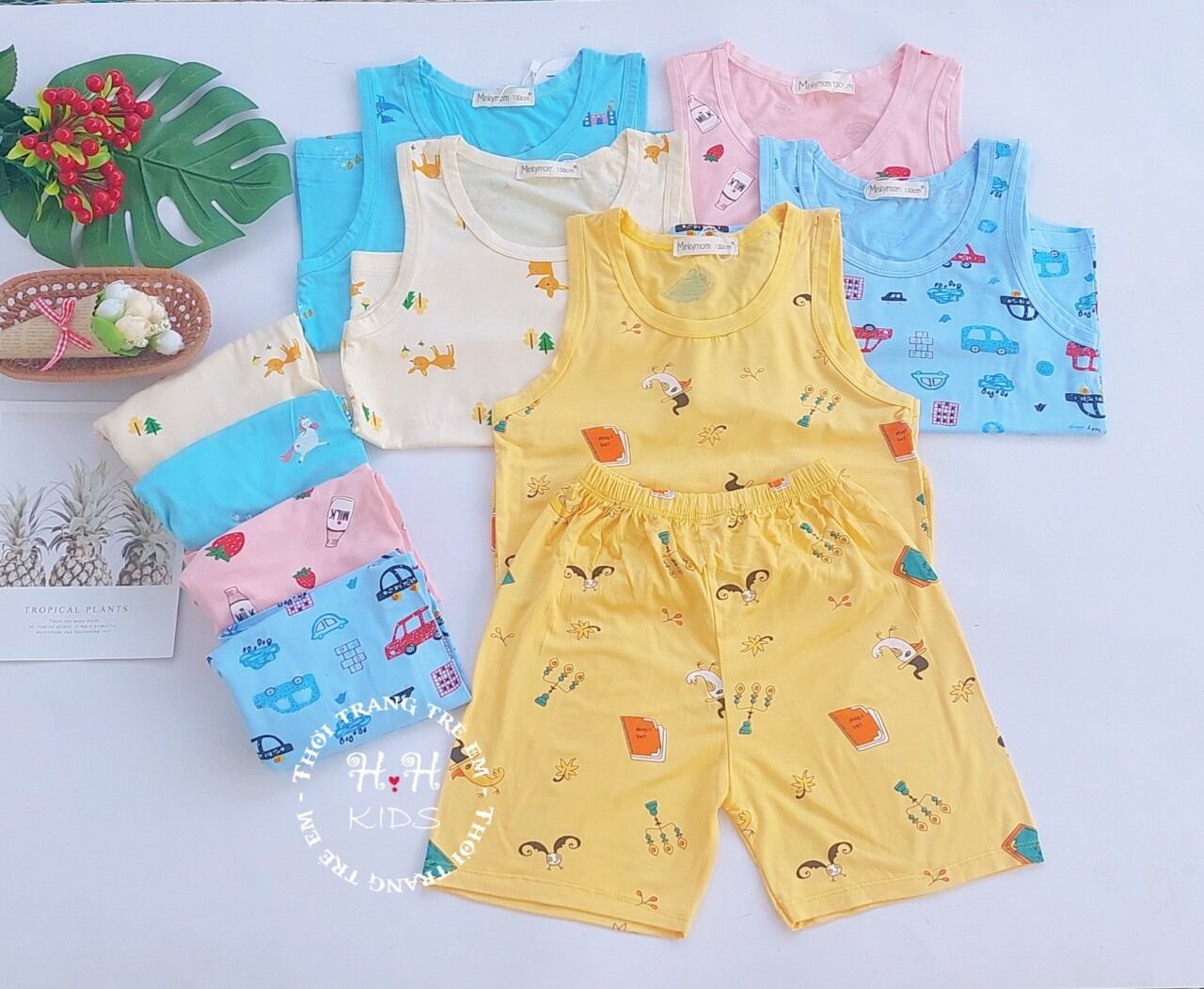 Bộ thun lạnh cho bé từ 8-15kg