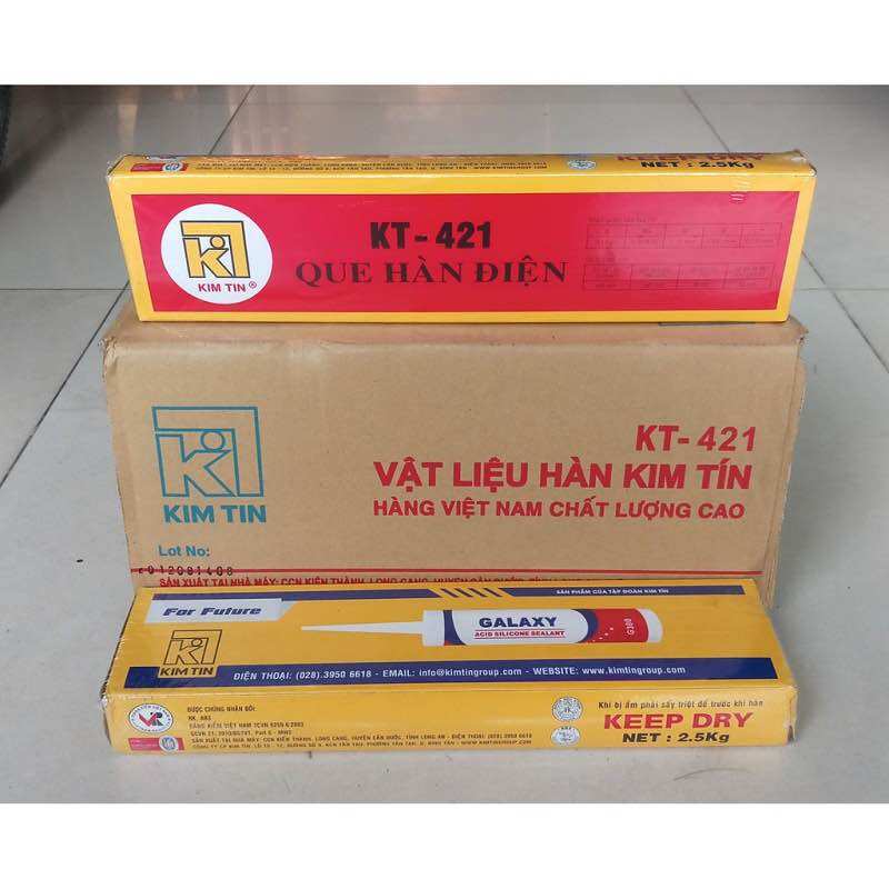 Que Hàn Điện, Que Hàn Sắt Kim Tín 2.5mm KT-421