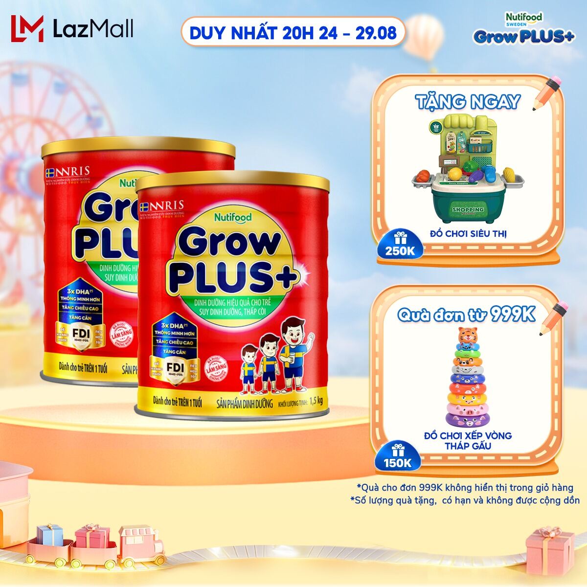 Combo 2 sữa bột nutifood growplus+ suy dinh dưỡng 1.5kg - trên 1 tuổi - tăng cân, tăng chiều cao