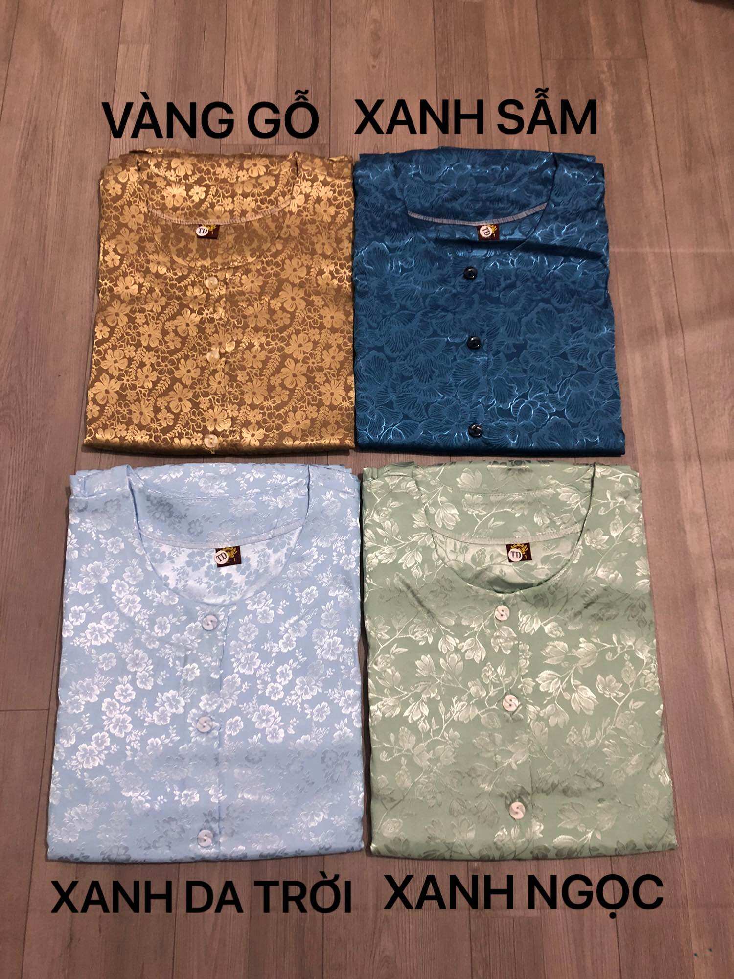 ĐỒ BỘ BÀ BA VẢI GẤM LỤA TẰM TAY NGẮN