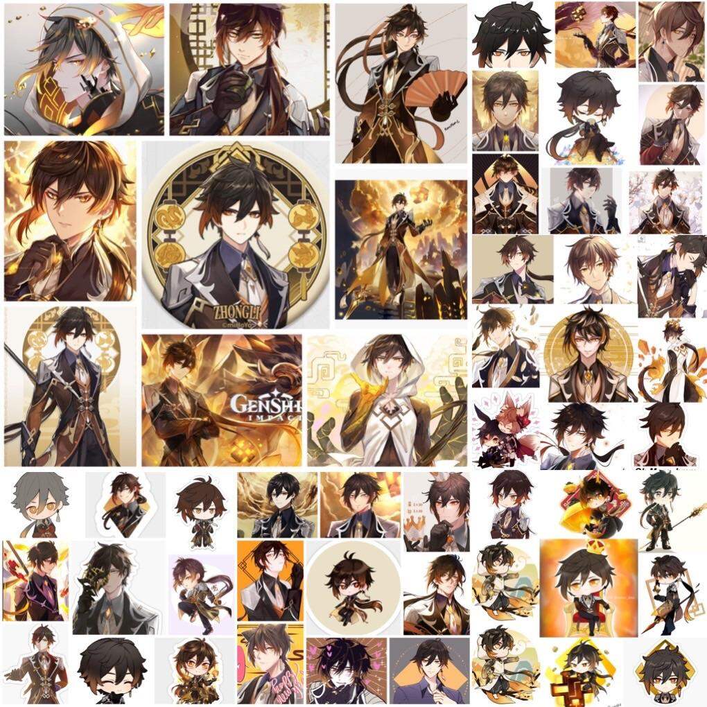 Sticker dán zongli genshin impact 30-60 ảnh ép lụa khác nhau/ Hình dán genshin impact zongli