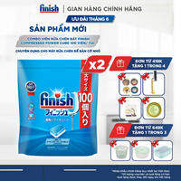 Combo 2 Viên Rửa Chén Finish Nhật Bản Power Cube 100 Viên