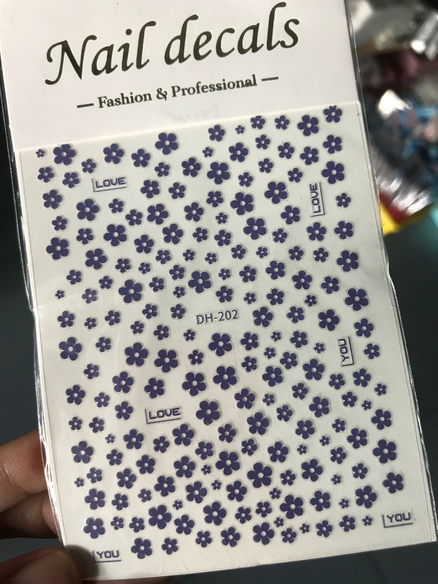 Sticker hoa dán móng, stick hoa dán móng
