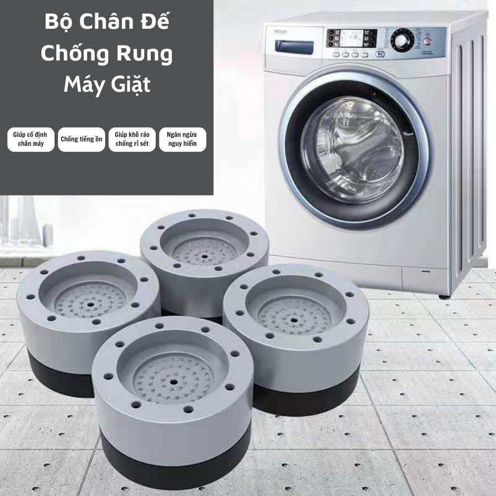 Bộ 4 chân đỡ chống rung máy giặt chân đỡ đa năng, đế chống rung lắc dùng kiểu mới