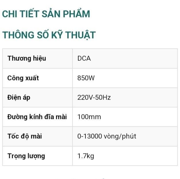 Máy Mài Cắt Cằm Tay DCA ASM05-100B Công suất 850W [ Hàng hiệu-CHÍNH HÃNG ]