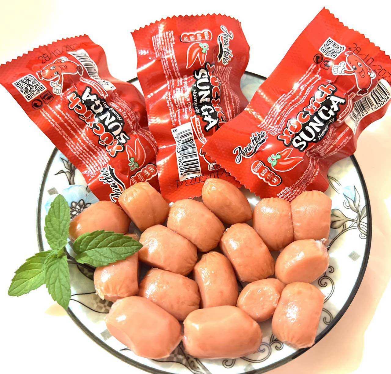 Combo 50gói xúc xích sụn gà 4 viên Anna