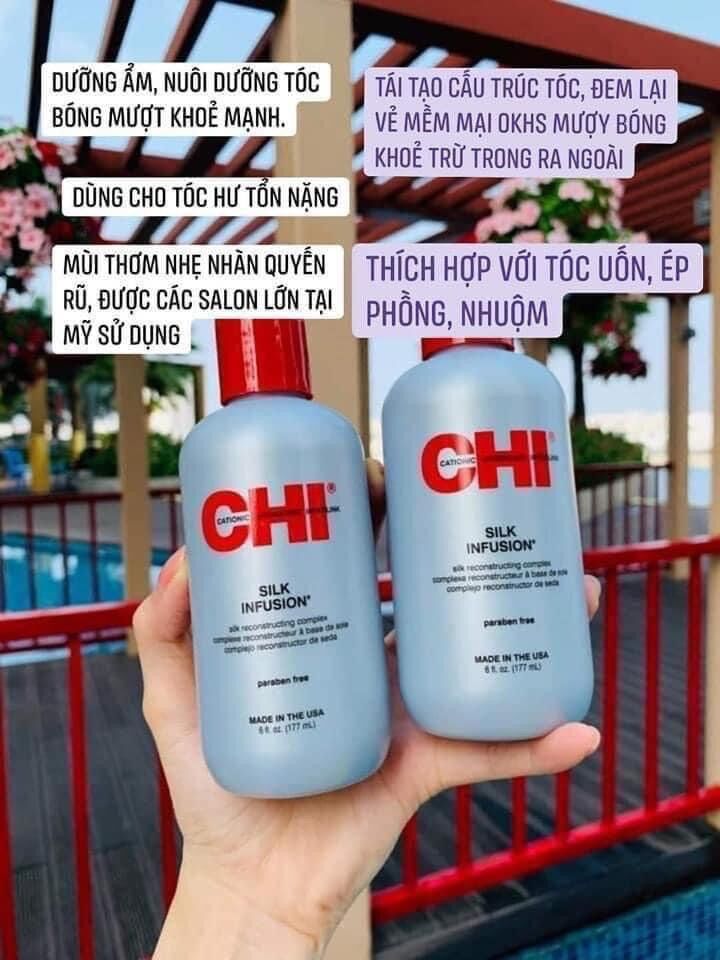 Dầu dưỡng tóc chi silk infusion reconstructing complex 177ml - hàng bao check