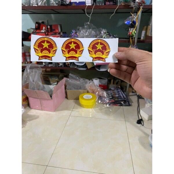 [ Giá 1 Tem ] Tem Logo Quốc Huy Chống Nước Tem 3 Lớp