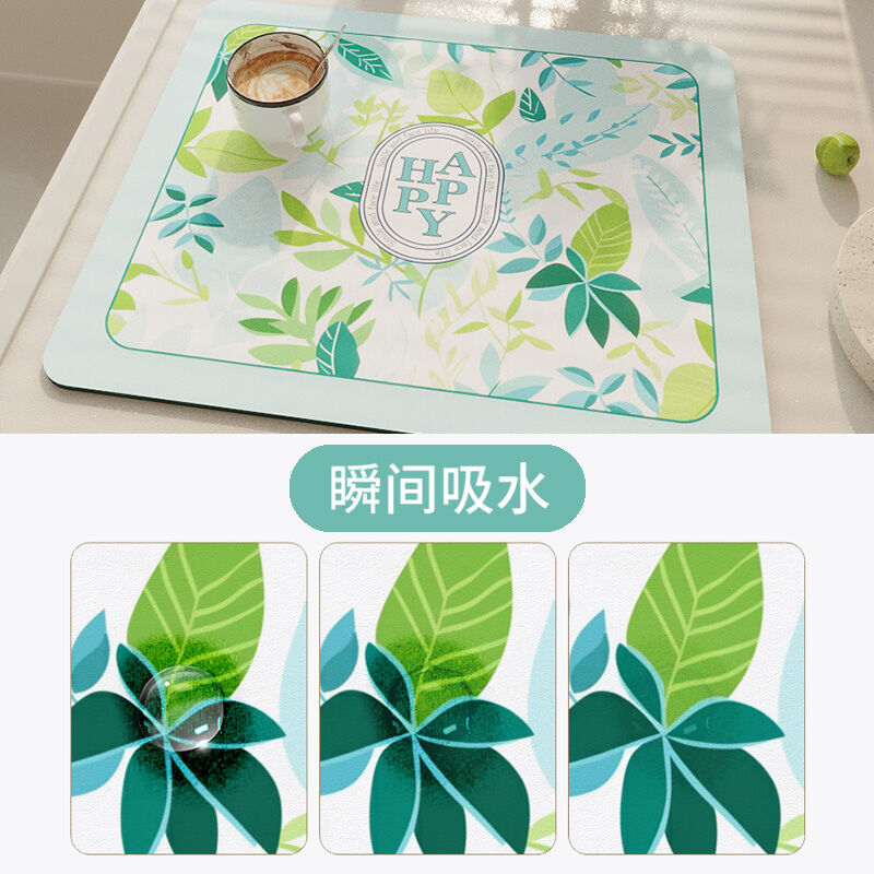 Lót Thoát Nước Nhà Bếp Bộ Đồ Ăn Lót Bát Đĩa Lót Bàn Ăn Lót Nước Điều Khiển Nước Lót Cốc Thấm Nước Bùn Tảo Cát Mặt Bàn Bàn Trà Mặt Bàn Để Bàn
