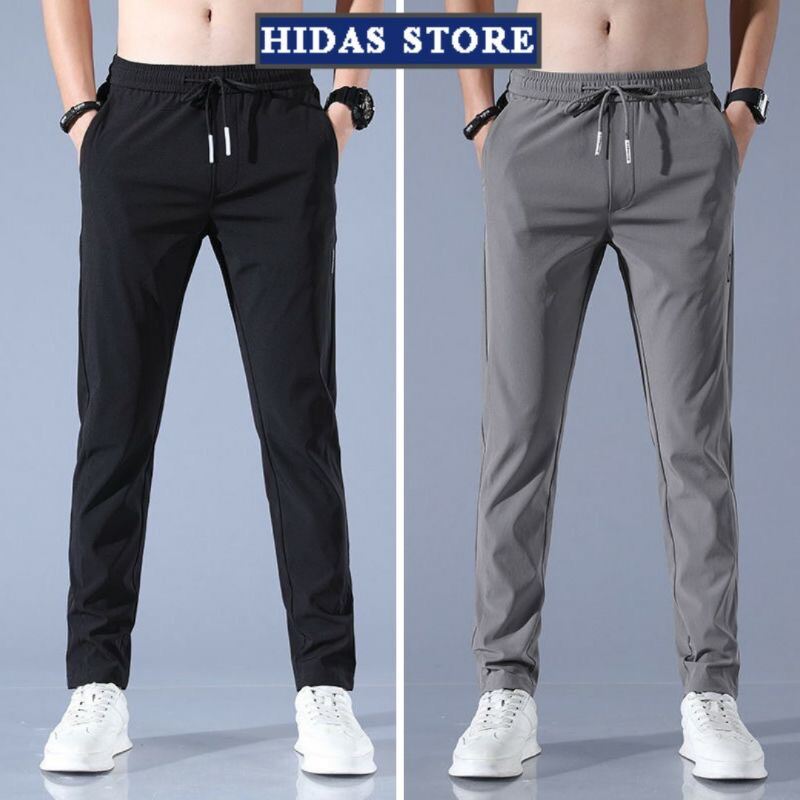 Quần dài thể thao nam chất kaki dày dặn mặc đi làm đi chơi ba màu đen xám than HD76
