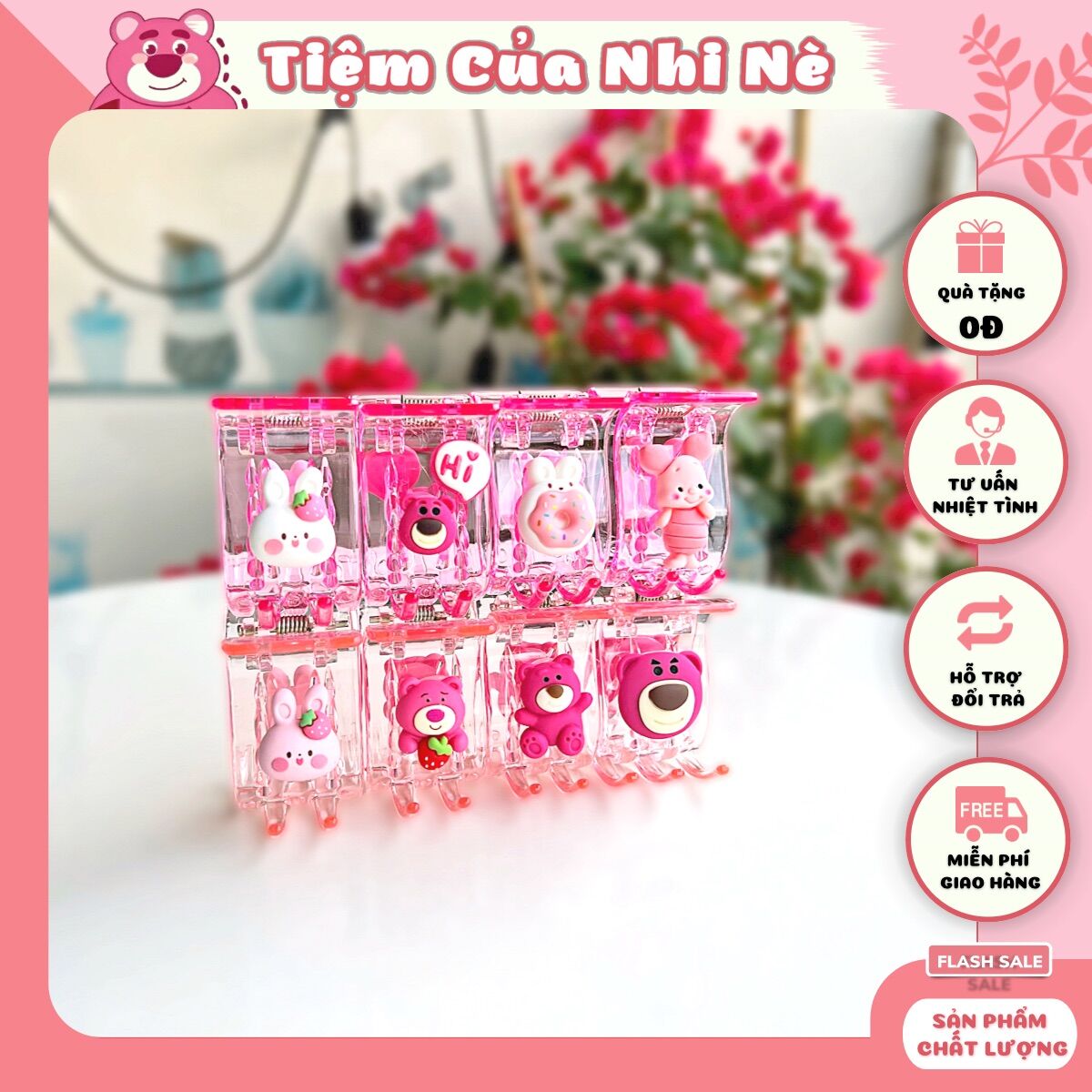 Kẹp tóc càng cua 5 răng hoạt hình