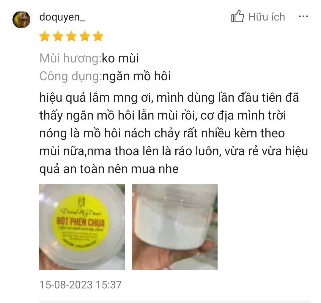 Bột phèn chua chưng cất hủ 100g