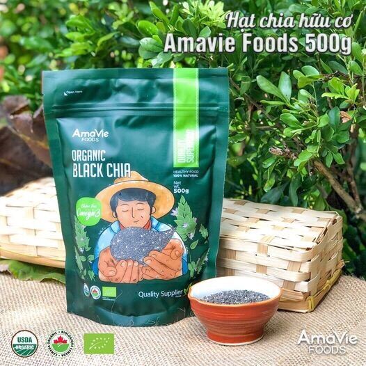 [ Tách lẻ 100g] Hạt Chia Hữu Cơ Amavie Food