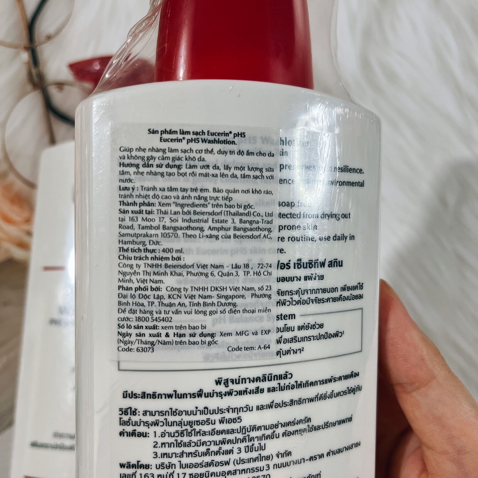 [Chính hãng] Sữa tắm Eucerin PH5 Washlotion 400ml