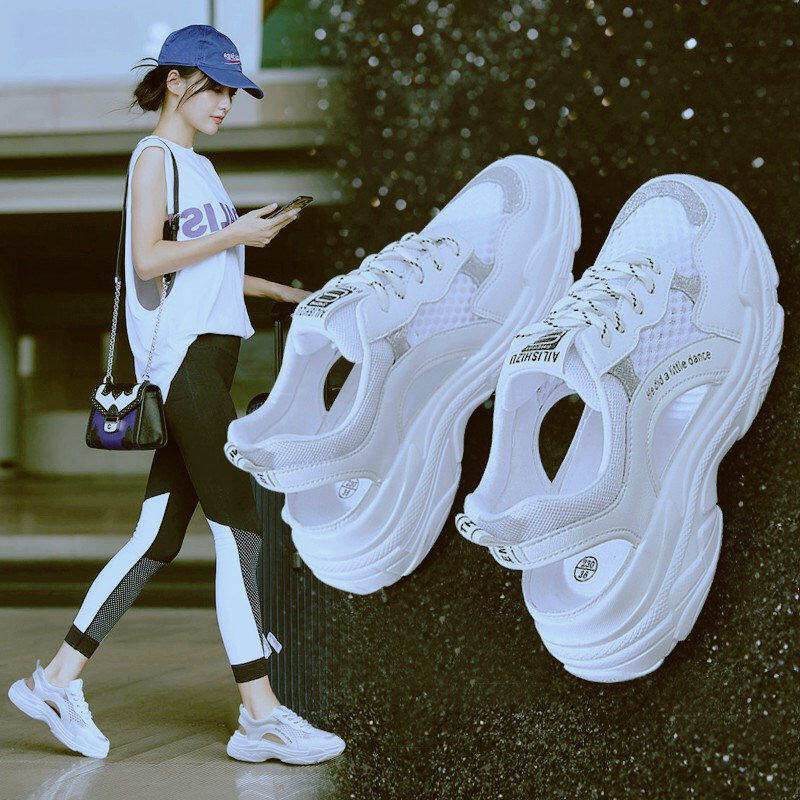 Giày Chunky Sneaker Nổi Tiếng Trên Mạng Xăng Đan Thể Thao Thường Ngày Đế