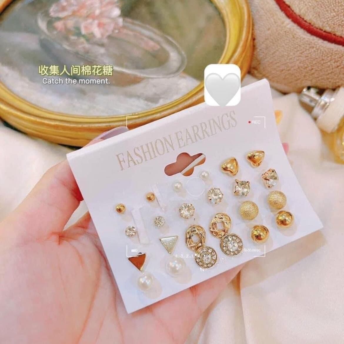 TRỌN BỘ 12 ĐÔI BÔNG TAI XINH XẮN