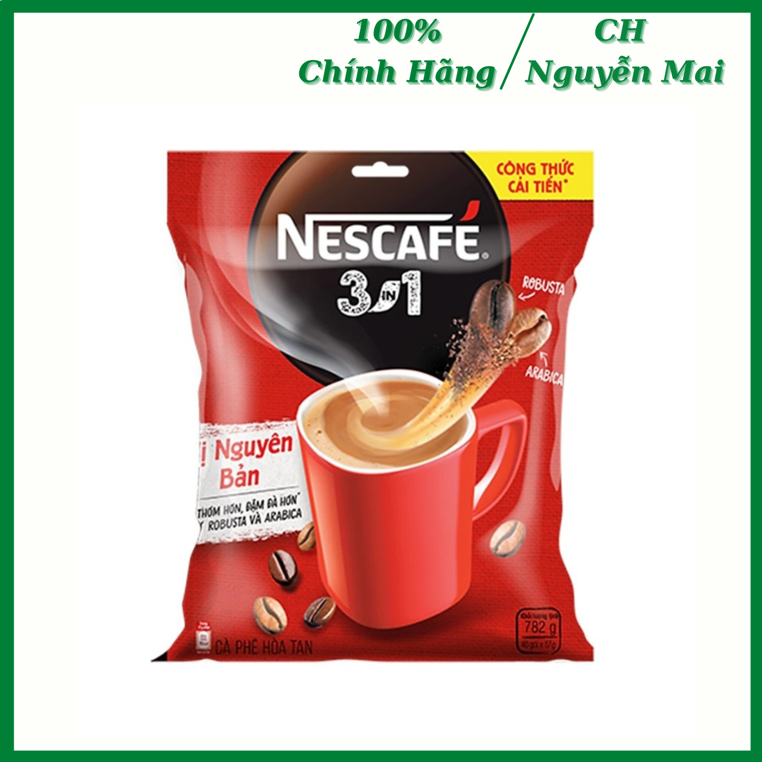 Túi 46 Gói Nescafe Đậm Đà Hài Hoà (Túi Đỏ - 46gói*17g)