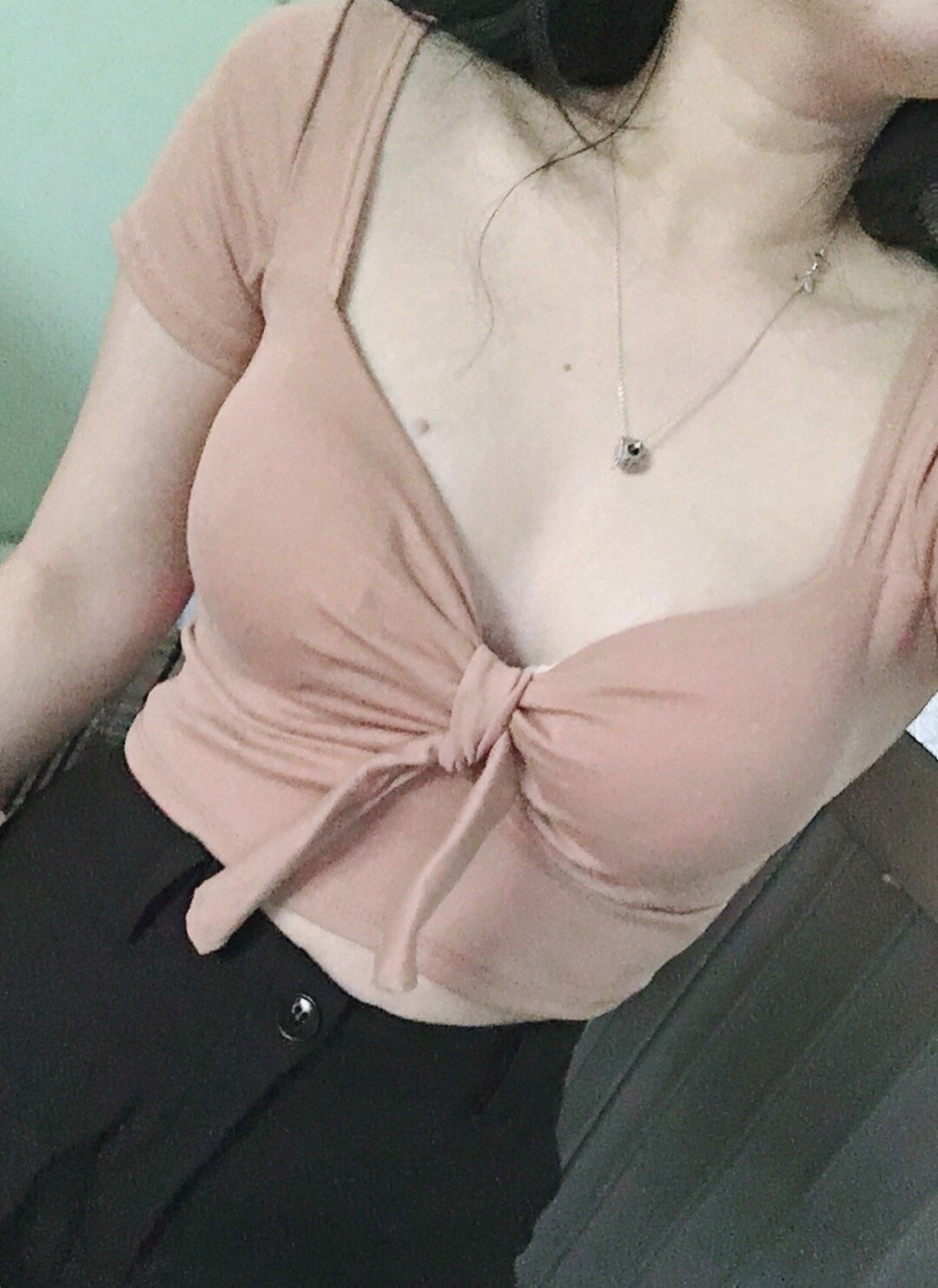 Áo Cột Nơ Ngực Croptop Có mút ngực