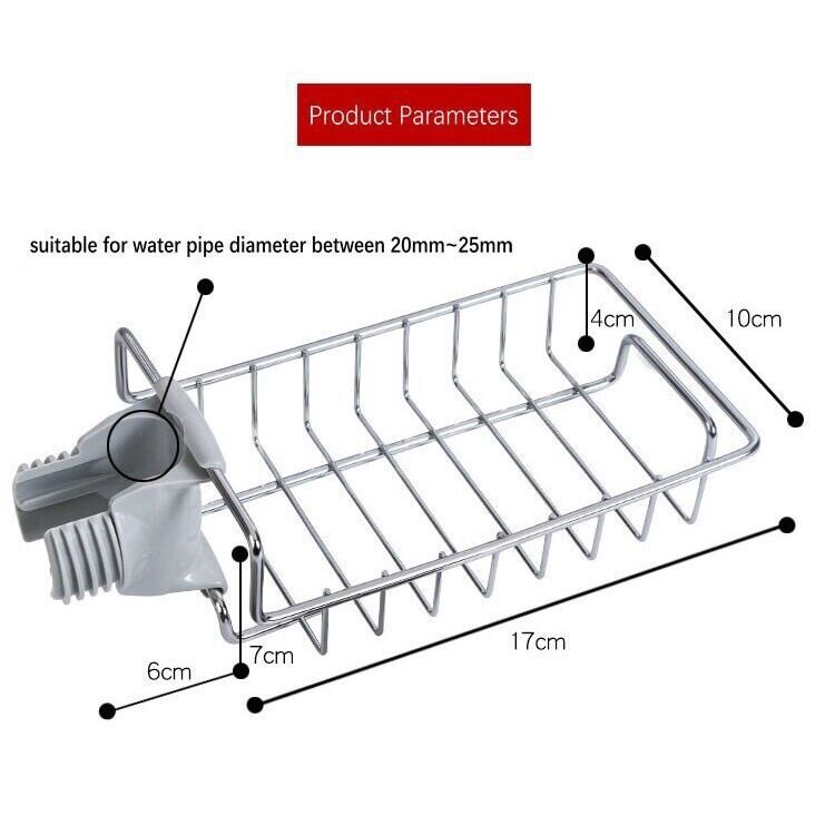 Giá/kệ inox cài vòi rửa bát