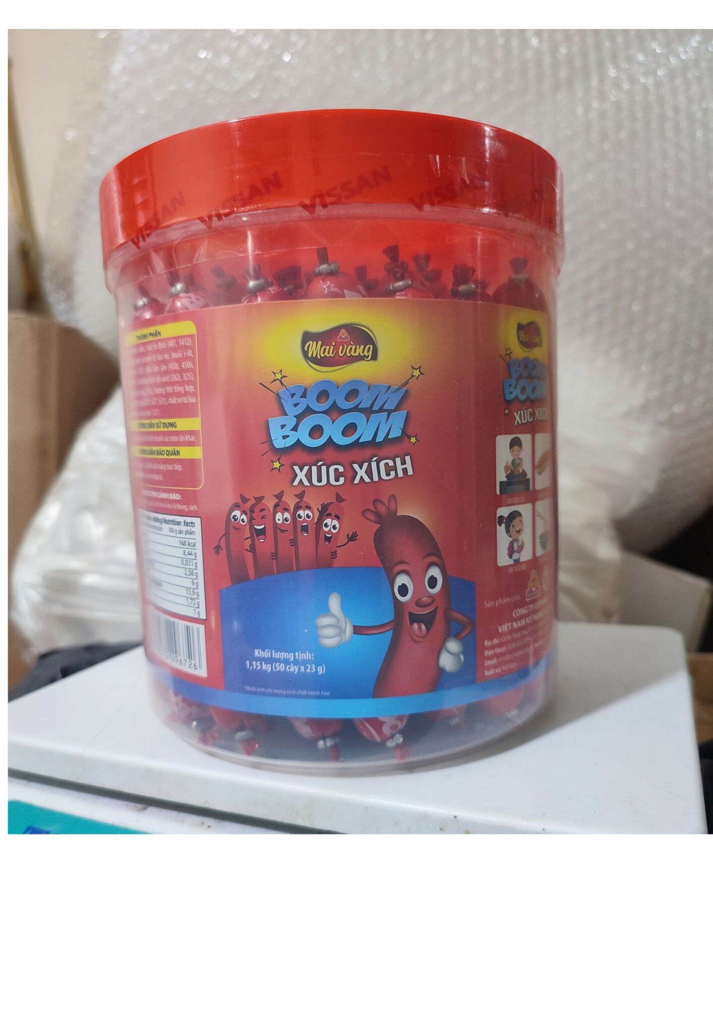 Xúc xích Boom Boom hộp 50 cây