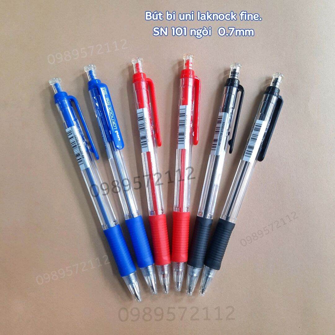 Bút bi  SN101 uni laknock  fine ngòi 0.7mm. (1 cái)
