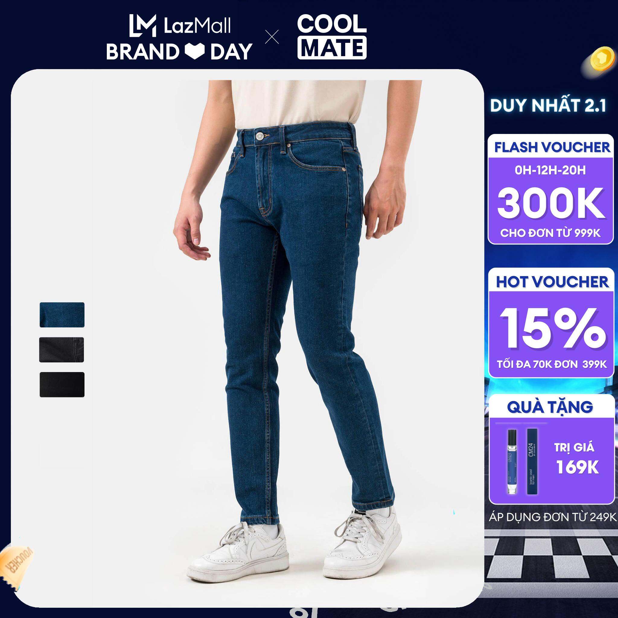 CHỈ 2.1 MUA 1 TẶNG 1 NƯỚC HOAQuần Jeans Basics dáng Slim fit Thương hiệu Coolmate