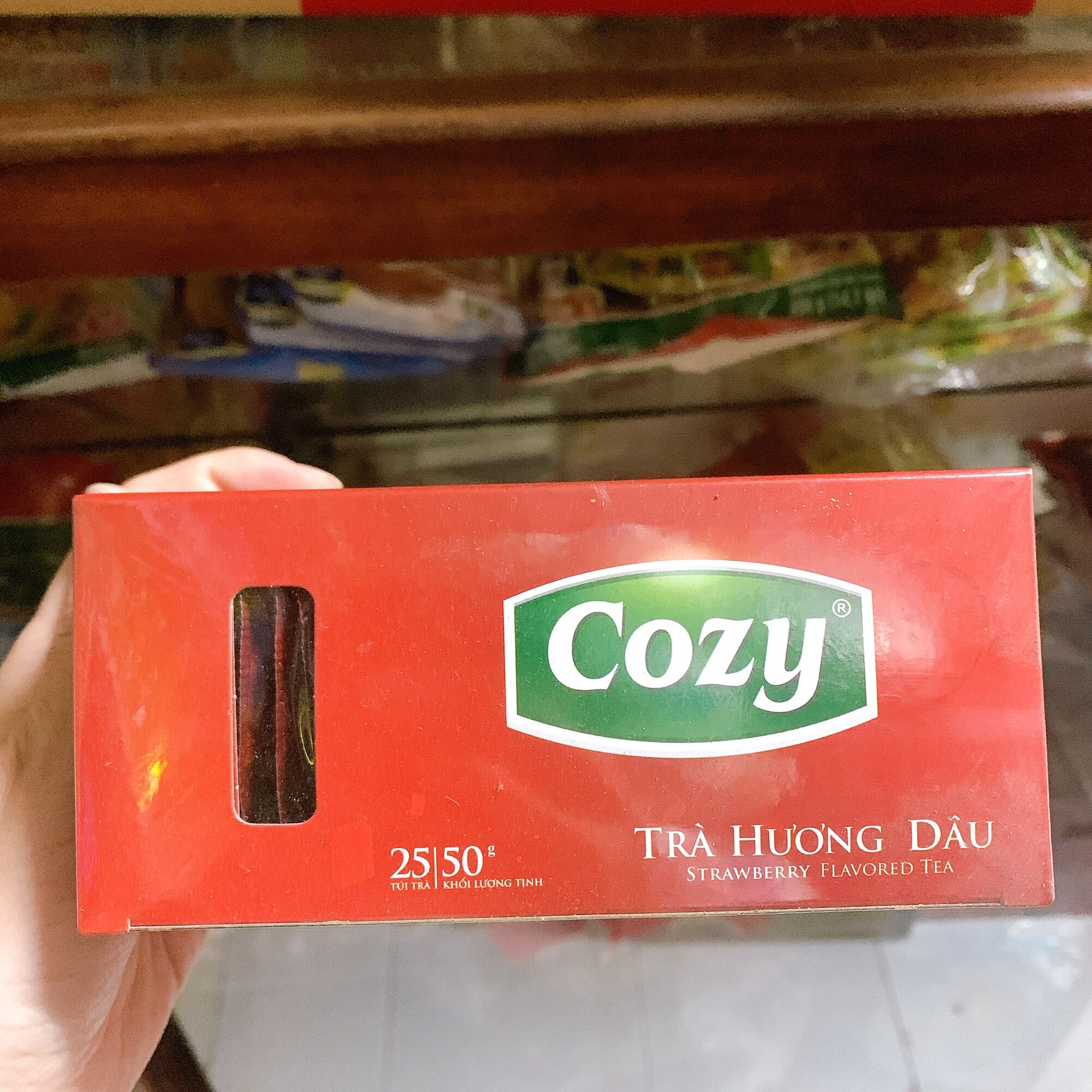[HCM]Trà cozy dâu 50g(25 túi) pha trà sữa trà
