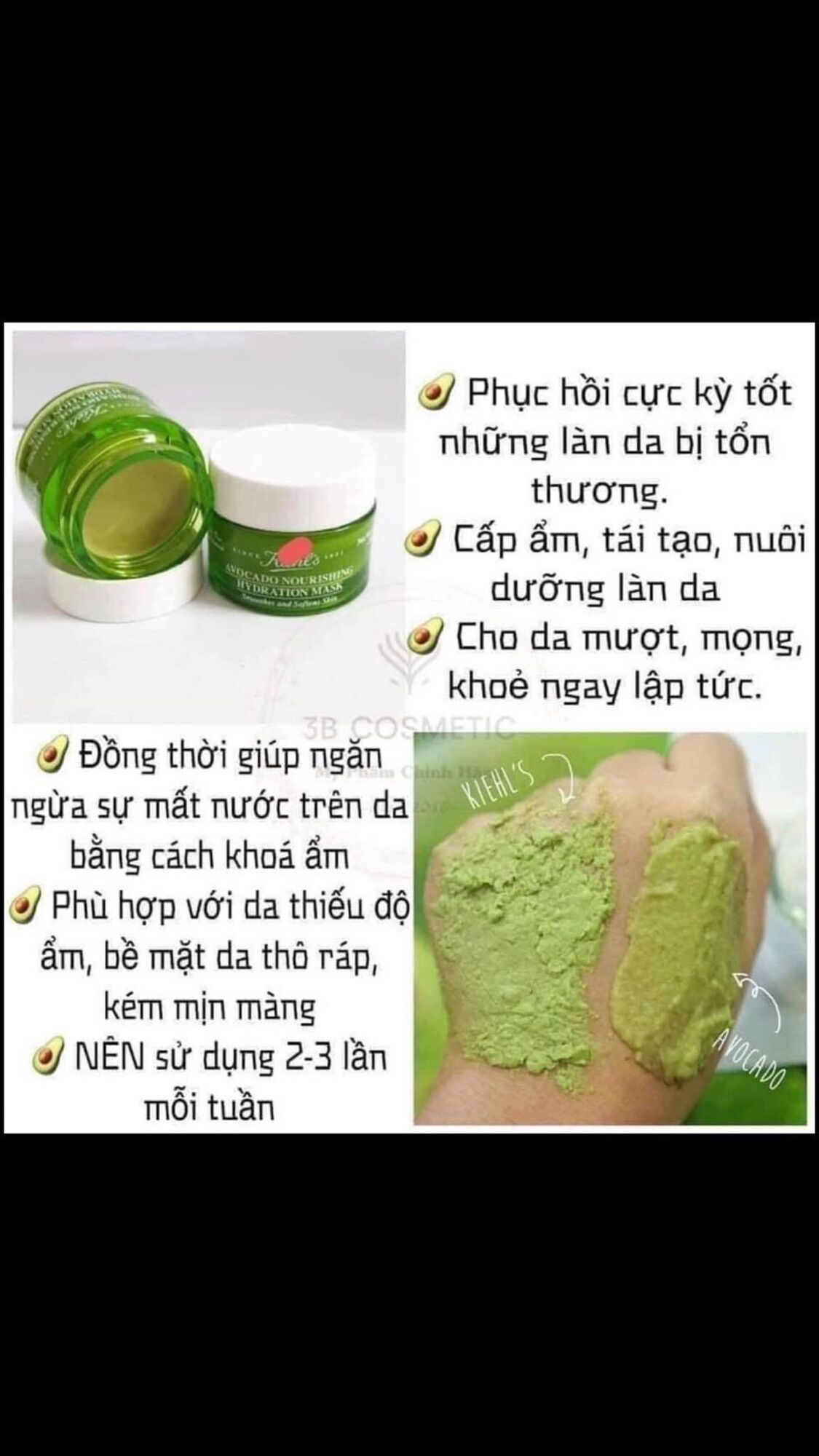 Mặt nạ Kiehl’s Bơ (mini size)