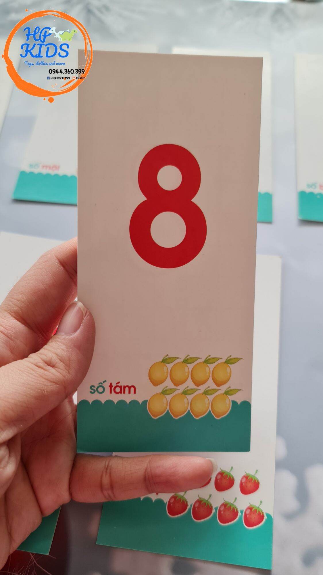 Bộ flash card 44 thẻ học chữ và số