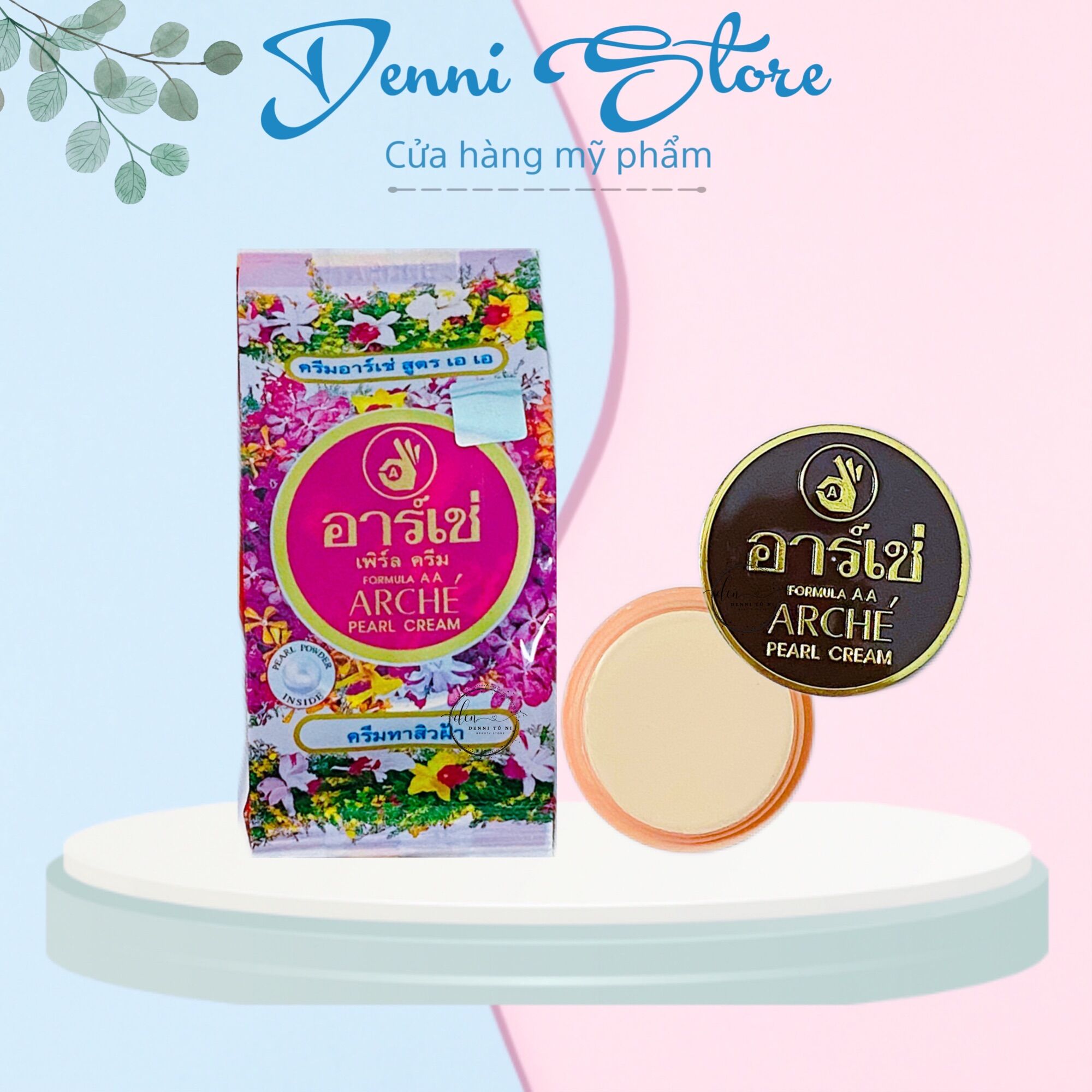 Hộp kem dưỡng trắng da arche’ pearl cream thái lan - kem arche thái 3gram