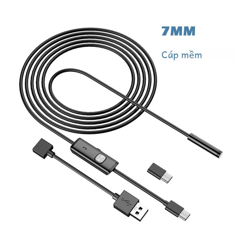 5.5mm 7mm android nội soi mini máy ảnh 3 in1 micro usb loại c borescope không thấm nước led kiểm tra xe cho huawei xiaomi pc
