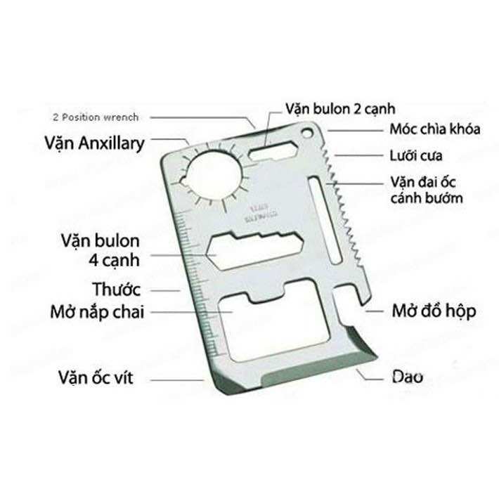 Miếng thép đa năng 11 chức năng mini
