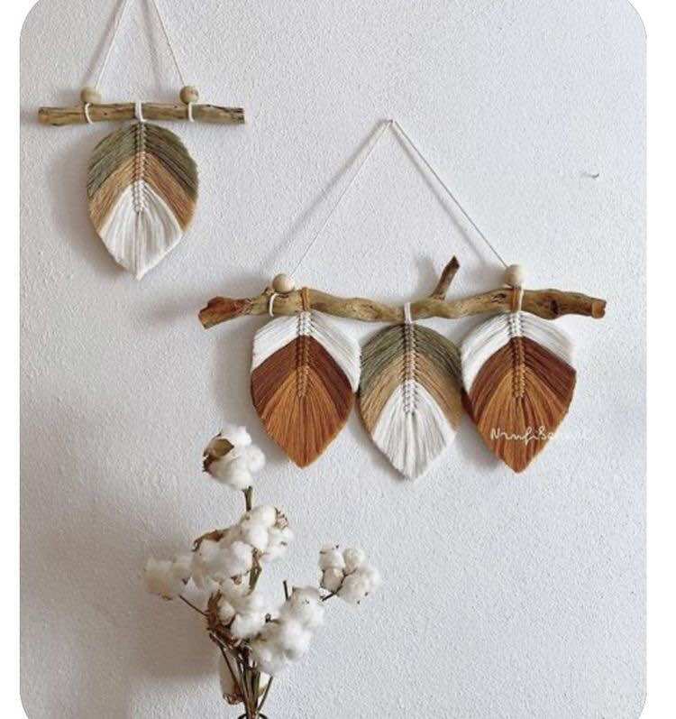 Mành lá treo macrame nhiều mẫu decor treo tường