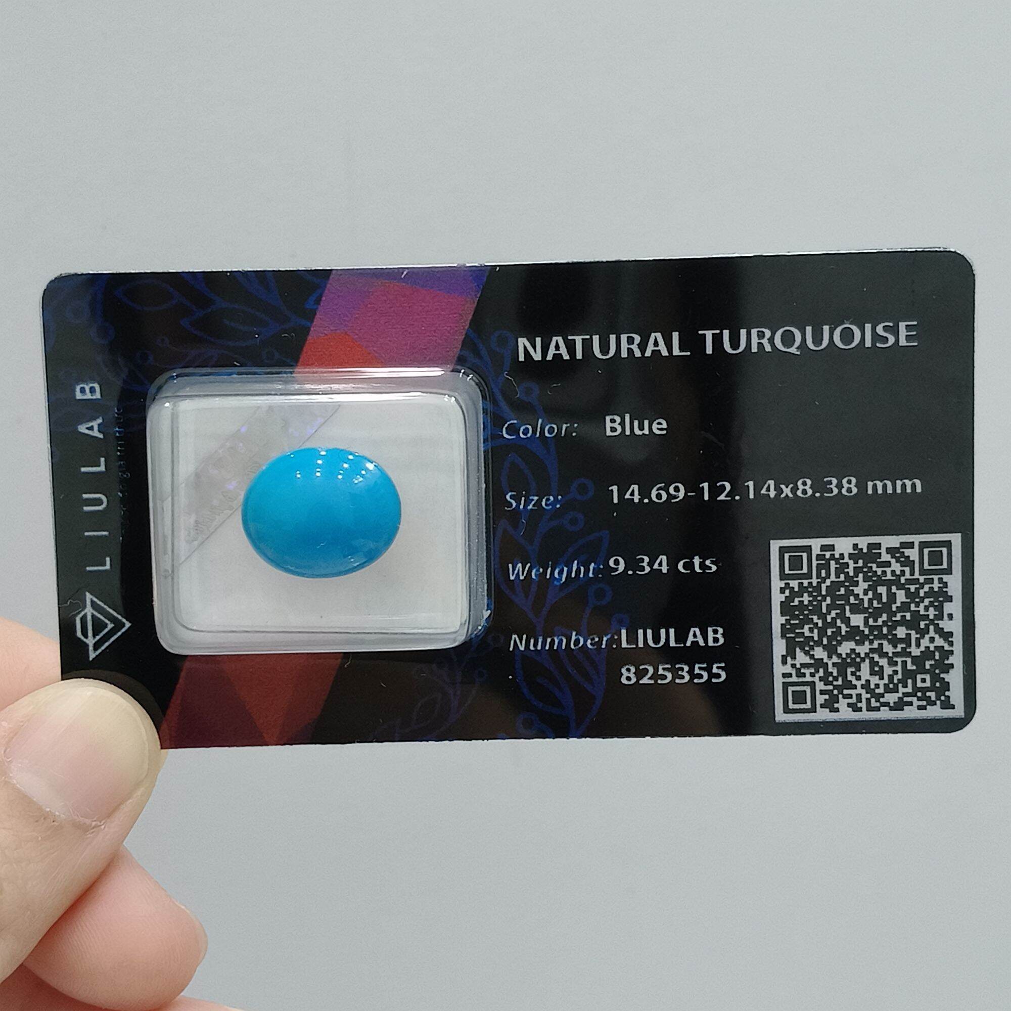 825355-ĐÁ NGỌC LAM THIÊN NHIÊN TURQUOISE ĐÃ KIỂM ĐỊNH LIULAB