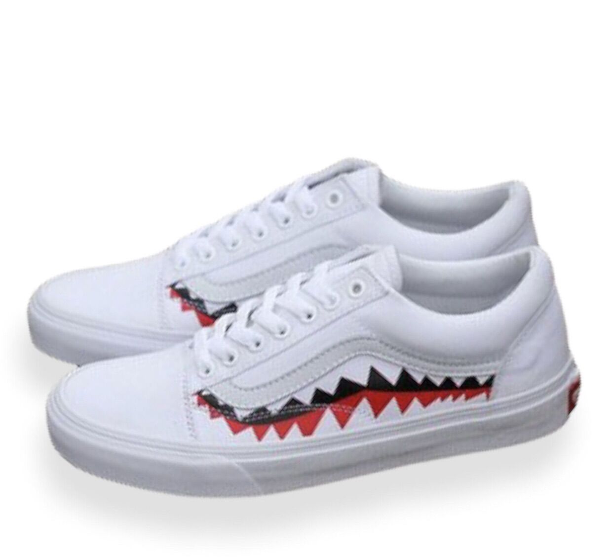 [FREESHIP] Giày Sneakers Thể Thao Răng Cá Mập Vans Trắng