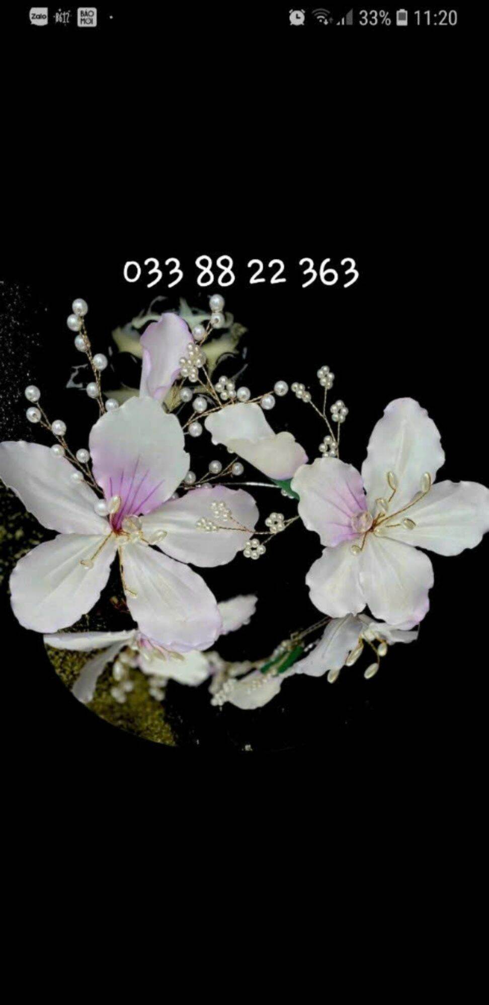 Hoa Ban cài đầu 033 88 22 363