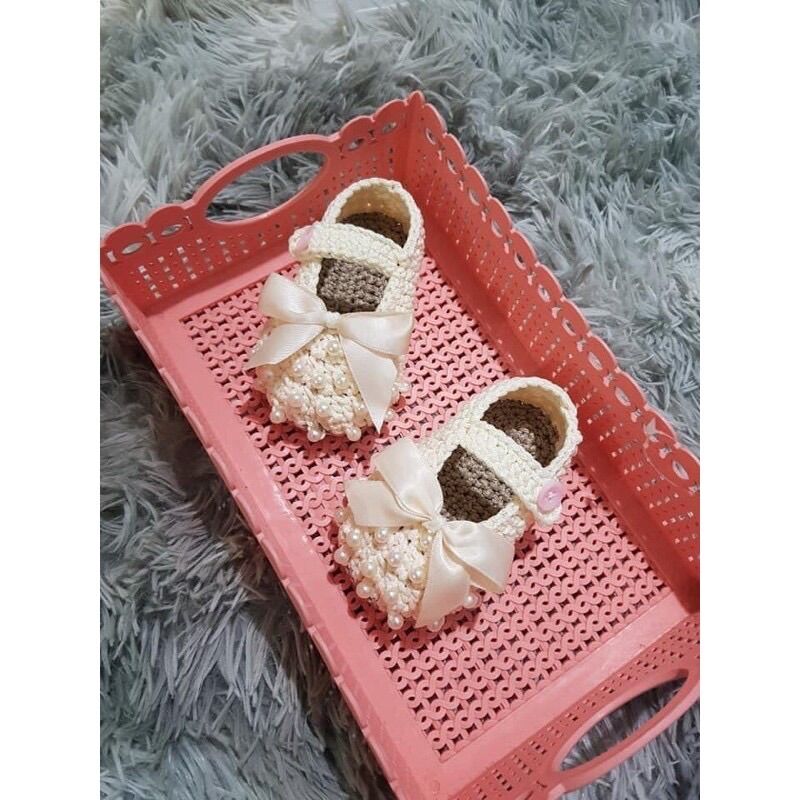 Giày nơ ngọc trai xinh bé gái