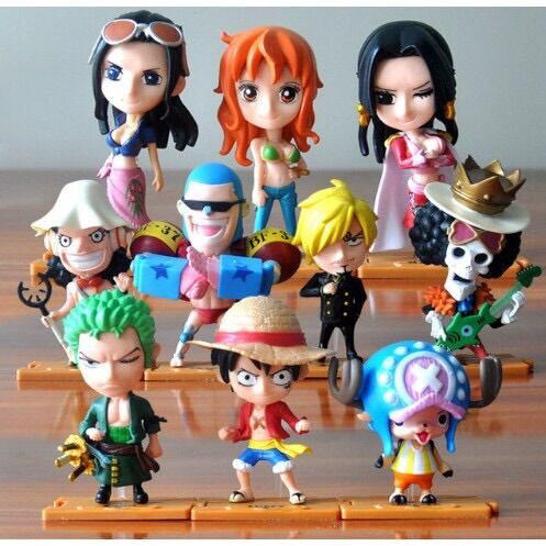 Bộ Đồ Chơi 10 Mô Hình Nhân Vật Trong One Piece - Cao 7-11cm