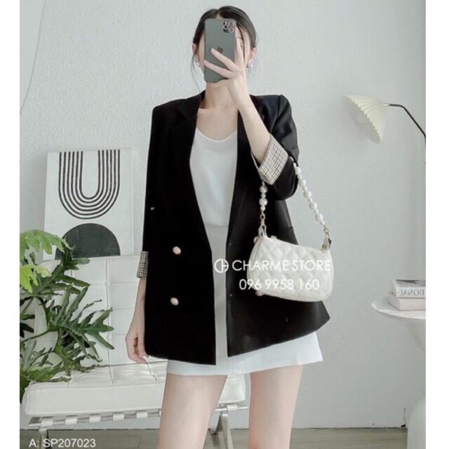Áo vest 2 lớp tay lật cúc